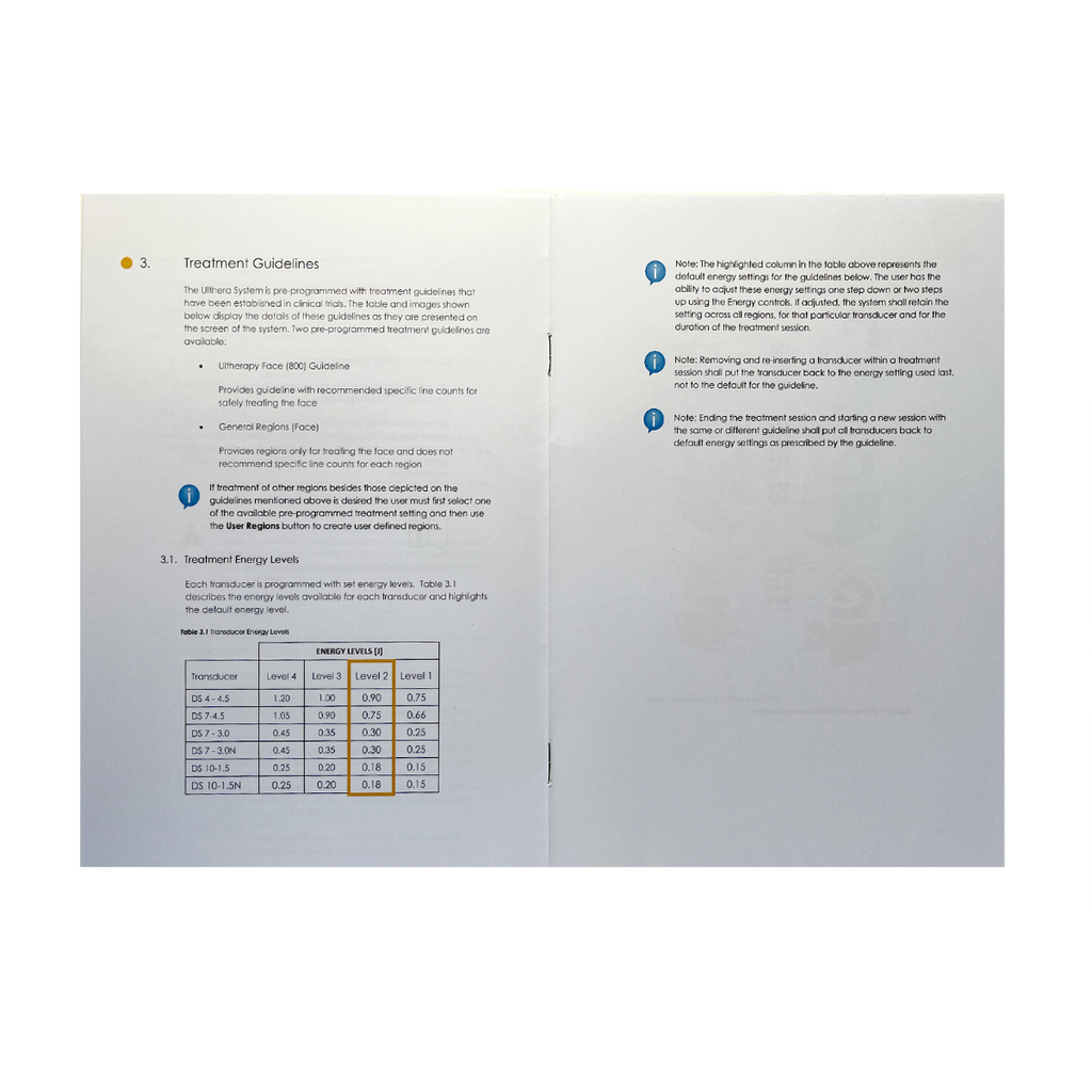Ulthera System, Supplement Instructions for Use Manual