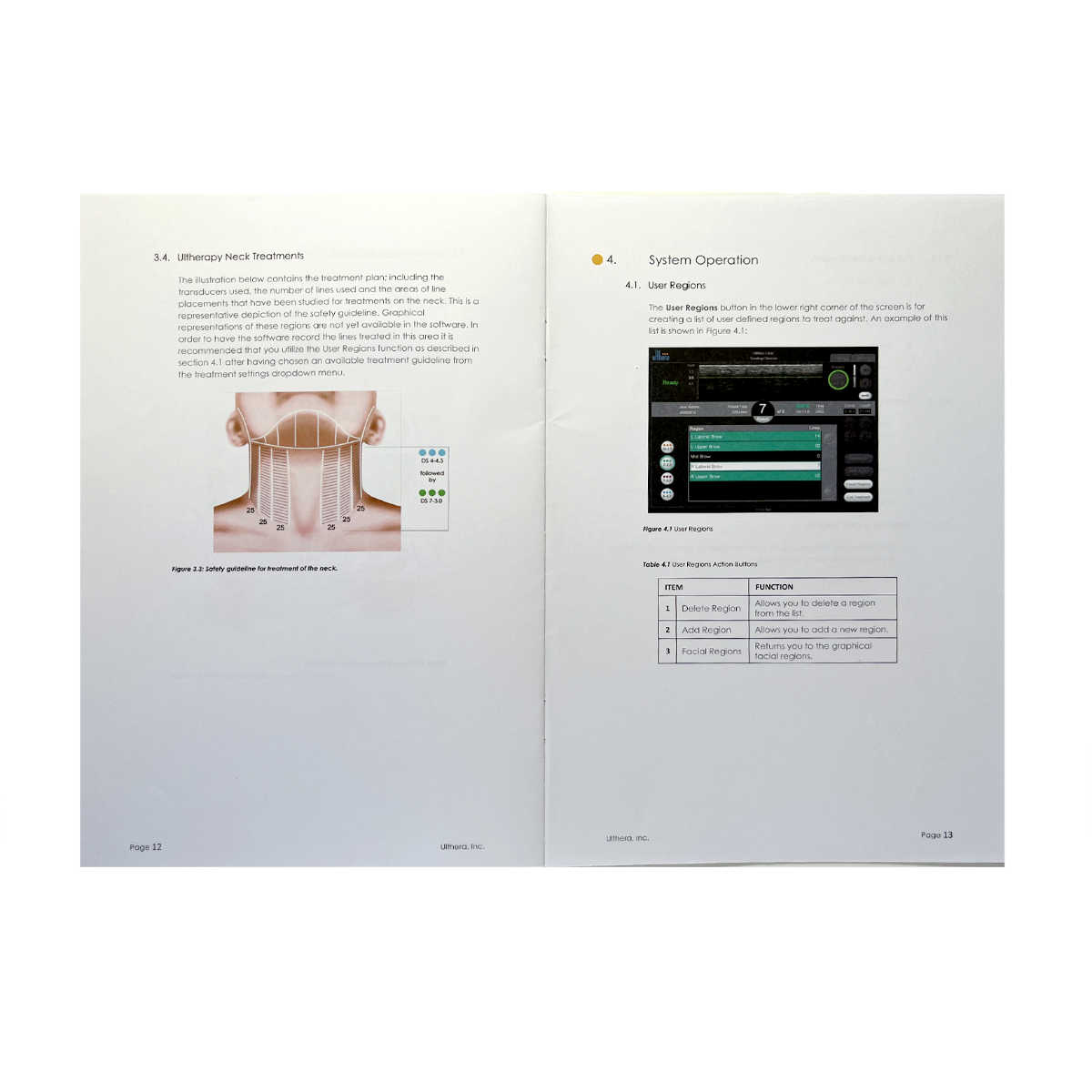 Ulthera System, Supplement Instructions for Use Manual