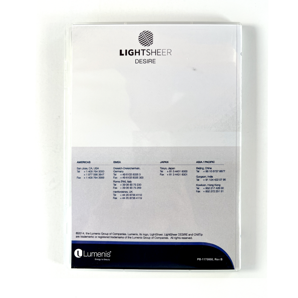 Lumenis LightSheer Desire Operator's Manual CD PB-1170000,Rev B 2014