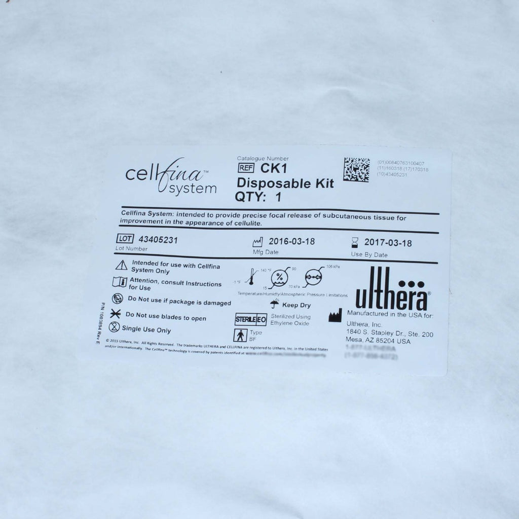 Ulthera Cellfina Cellulite Subscision Treatment CK1 Disposable Kit - 2017 (1)