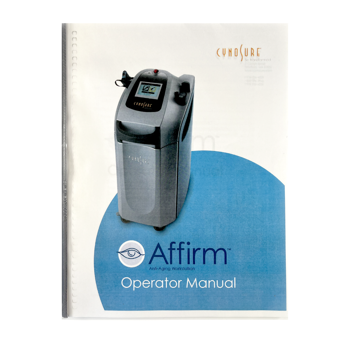 Cynosure Affirm, Anti-Aging Workstation, Operator Manual P/N 850-1072-020. Rev.8-1
