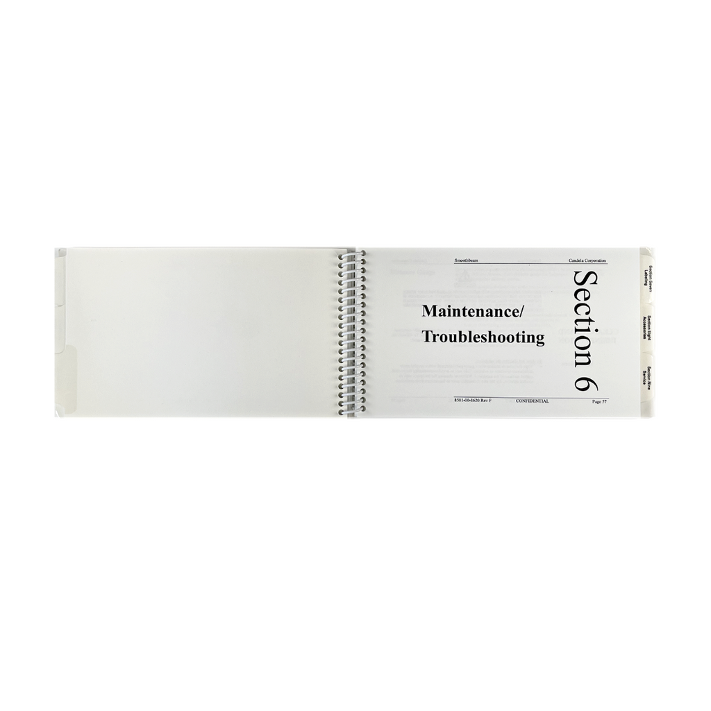 CANDELA, Smooth beam, Operator’s Manual, 8501-00-1620 Revision F, November 2003