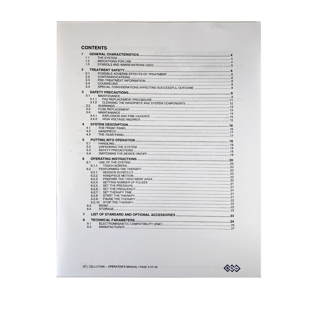 BTL Cellutone Operator's Manual 744-80MANCENUS103, 2018