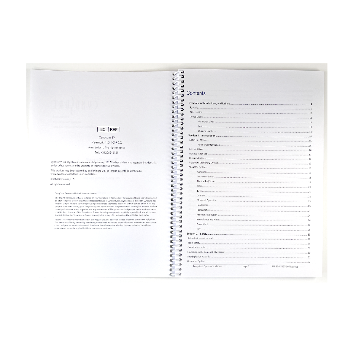 Cynosure TempSure Operator’s Manual 850 7027 005 Rev 06