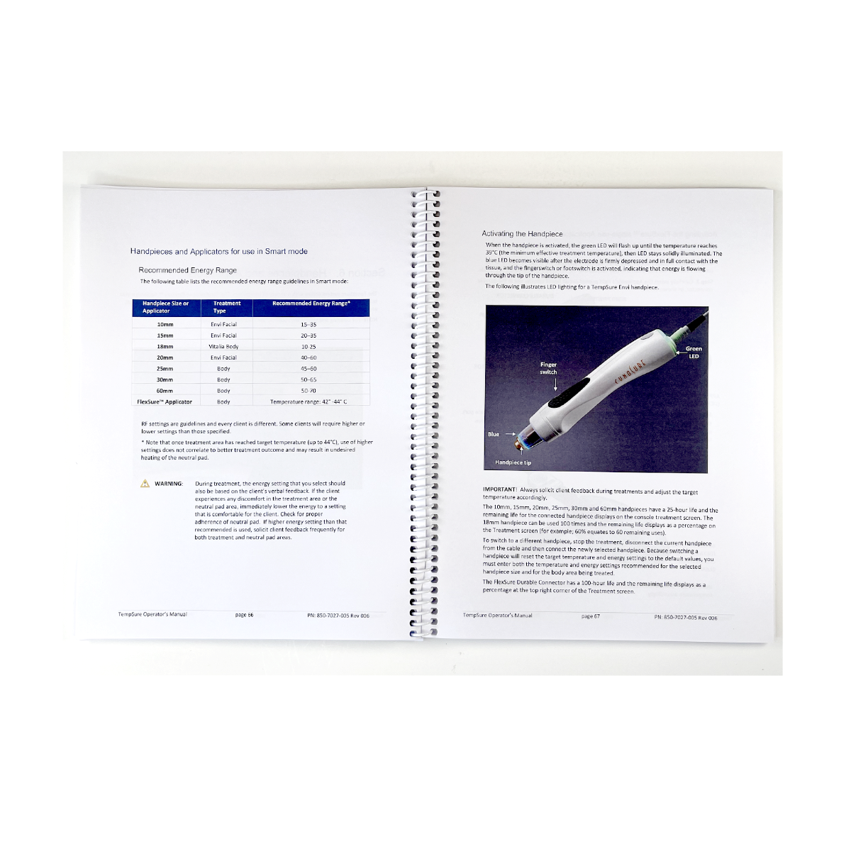 Cynosure TempSure Operator’s Manual 850 7027 005 Rev 06