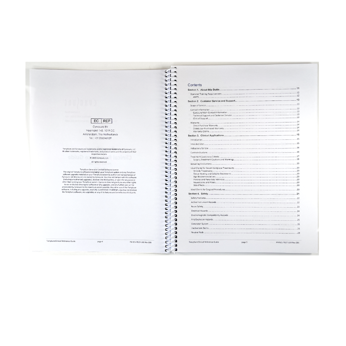 Cynosure Tempsure RF Clinical Reference Guide User Skin Treatment 9217027100 Rev. 006