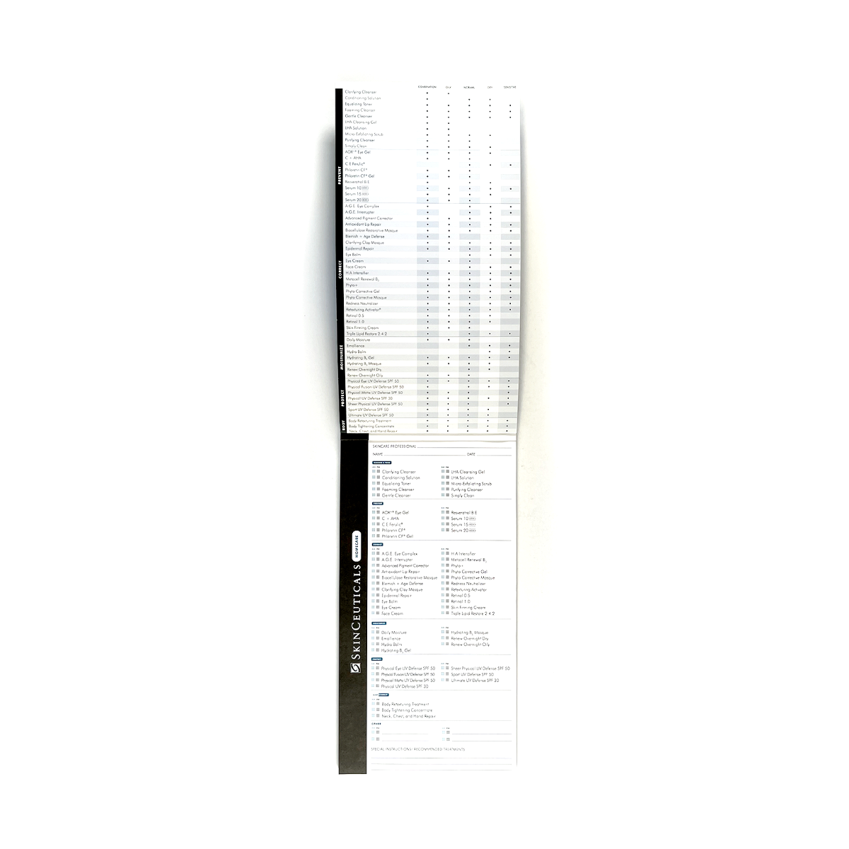 SkinCeuticals Treatment Homecare Record Forms