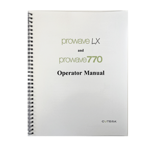 Cutera, prowave LX and prowave 770 Operator Manual, P/N D0277, REV. E, EXP 2017