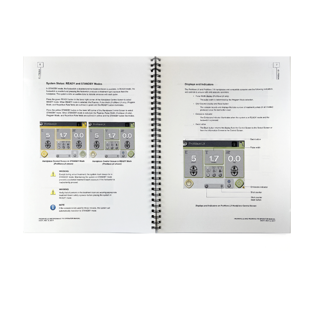 Cutera, prowave LX and prowave 770 Operator Manual, P/N D0277, REV. E, EXP 2017