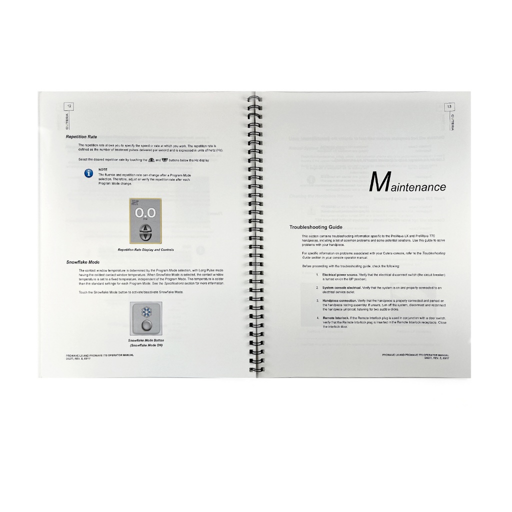 Cutera, prowave LX and prowave 770 Operator Manual, P/N D0277, REV. E, EXP 2017