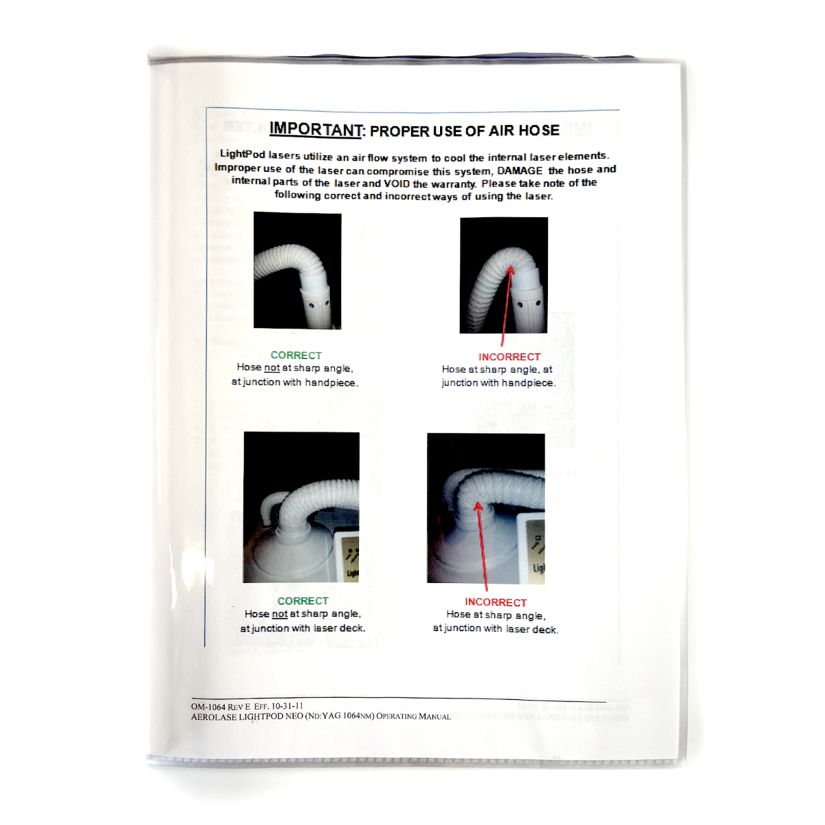 Aerolase Reinventing Medical Laser Operating Manual Lightpod Neo