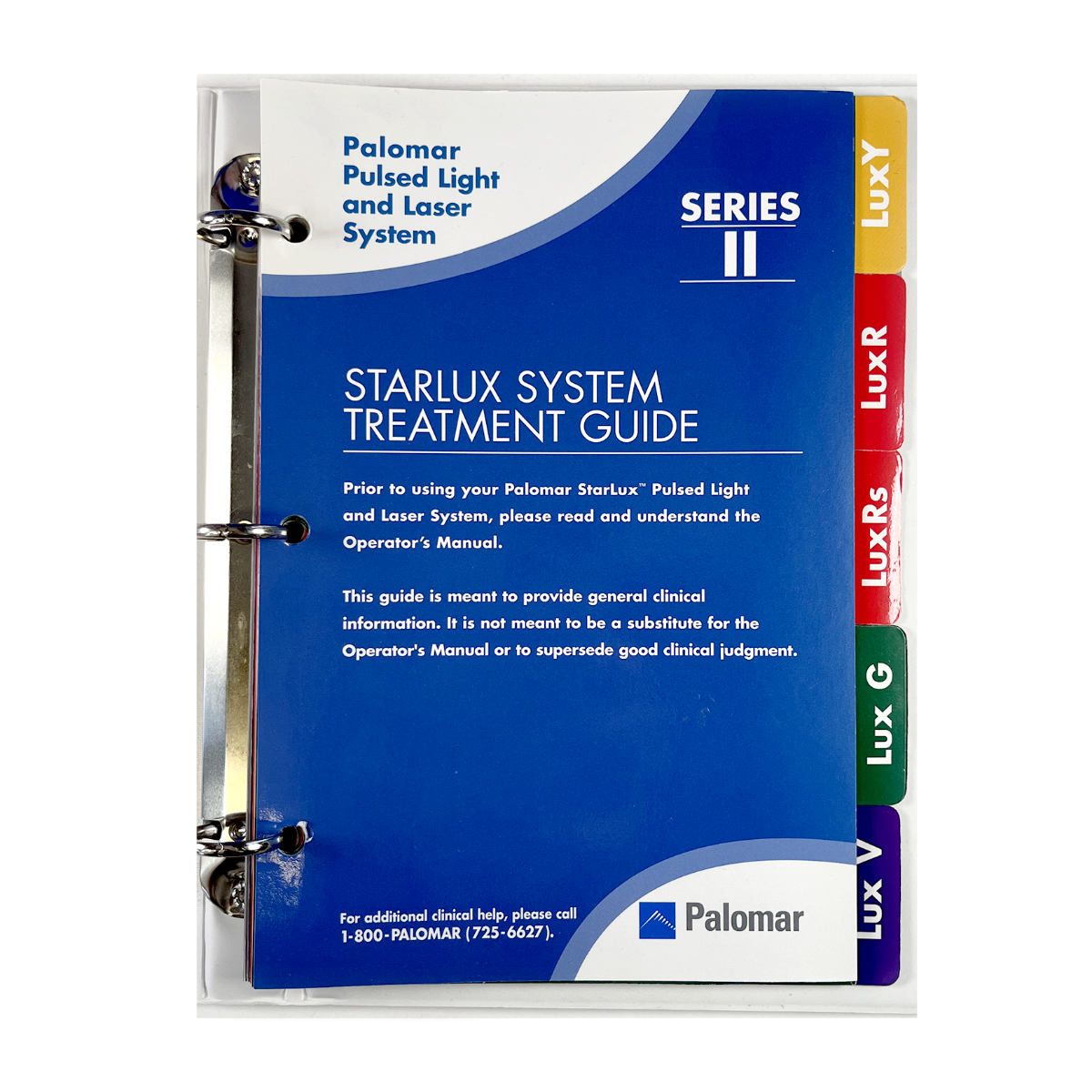 Palomar StarLux System Treatment Guide Series II P/N 1553-0066