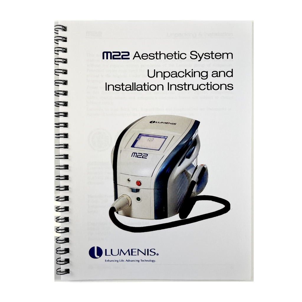 LUMENIS, M22 Aesthetic System, Unpacking and Installation Instructions, P/N: PB-1056850, Rec C