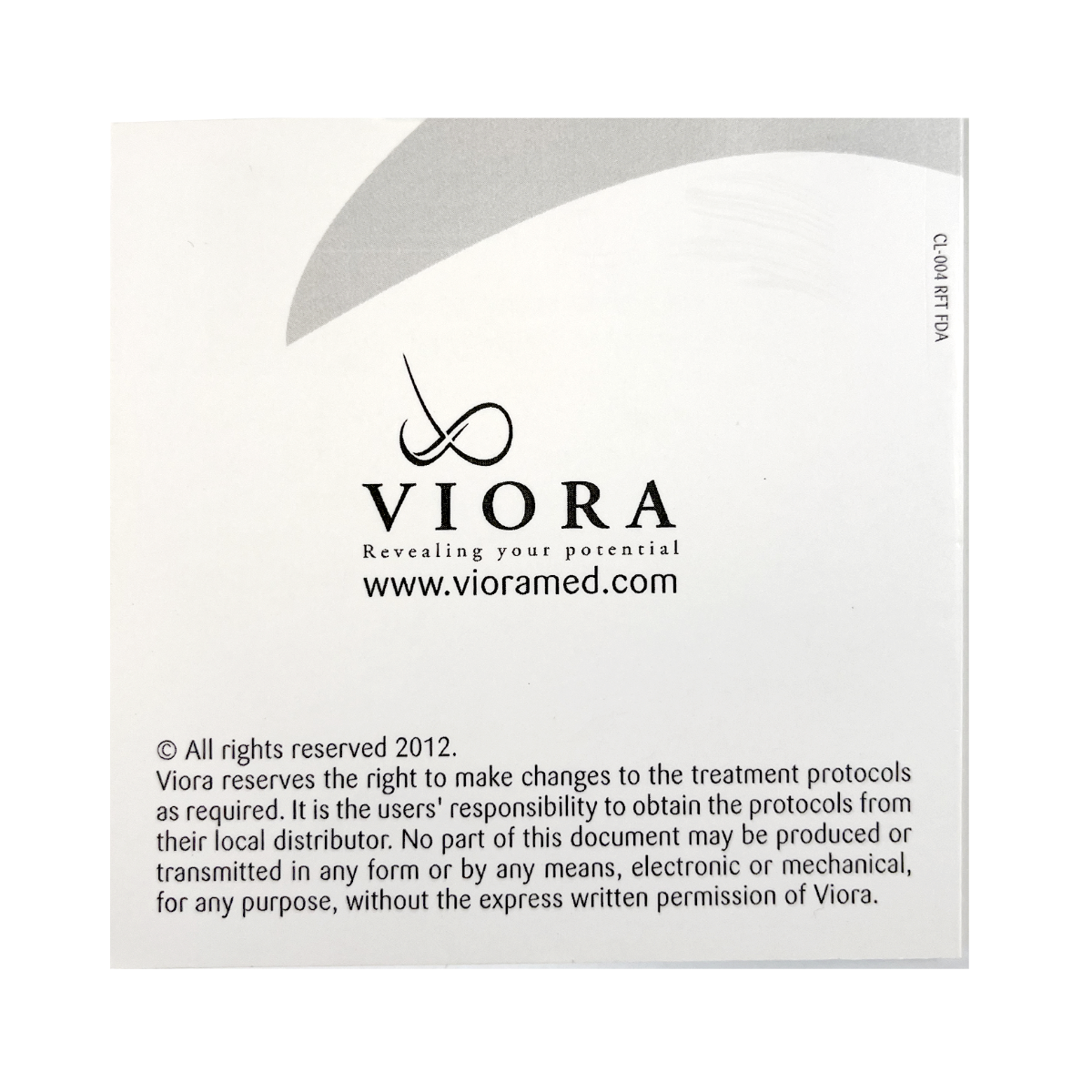 VIORA, REFIT, Body ST with BC and FC Quick Guide, P/N: CL-004 RFT FDA, 2012