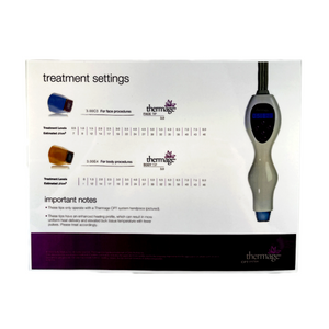 Solta Medical, Thermage treatment settings, CPT System, one laminated sheet, 2009