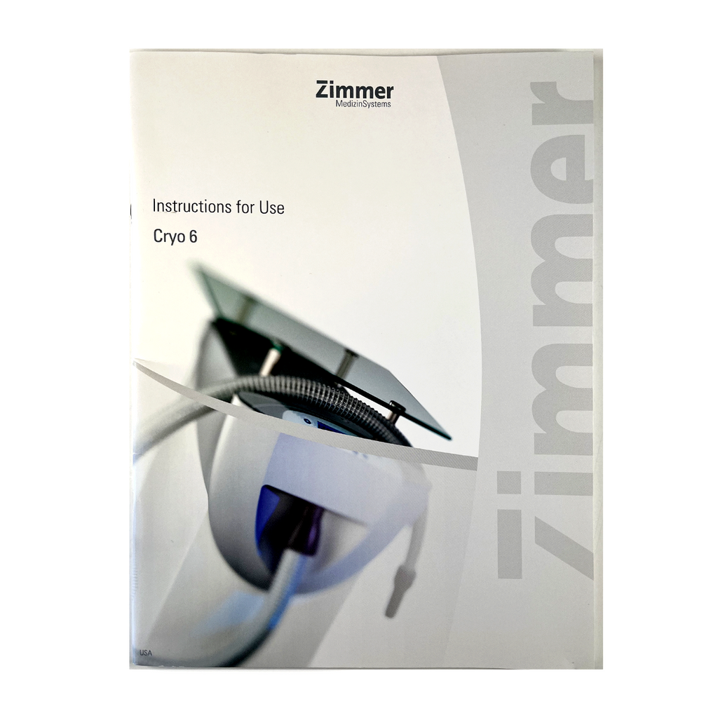 ZIMMER, Cryo 6 Instructions for Use, P/N: UR 0215, 2015