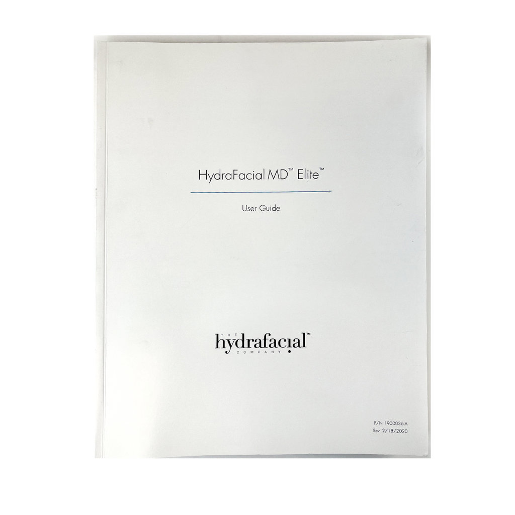 Hydrafacial MD Elite User Guide 1900036-A 2/18/2020