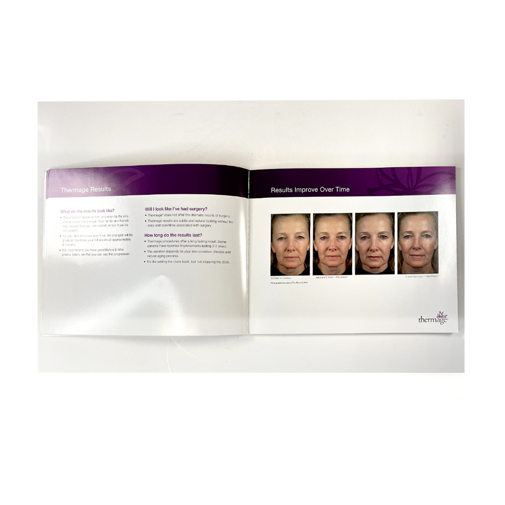 Solta Thermage Facial Procedure LIVE BEAUTIFULLY Photo Gallery Book