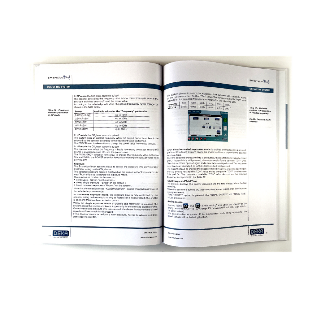 DEKA SmartXide Touch Operator Manual UK6B4401C