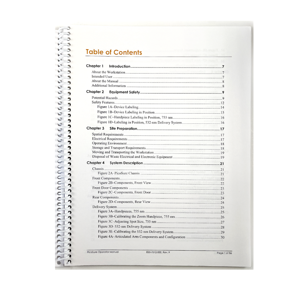 Cynosure Picosecond Workstation Operator Manual 8507012000 Rev.9