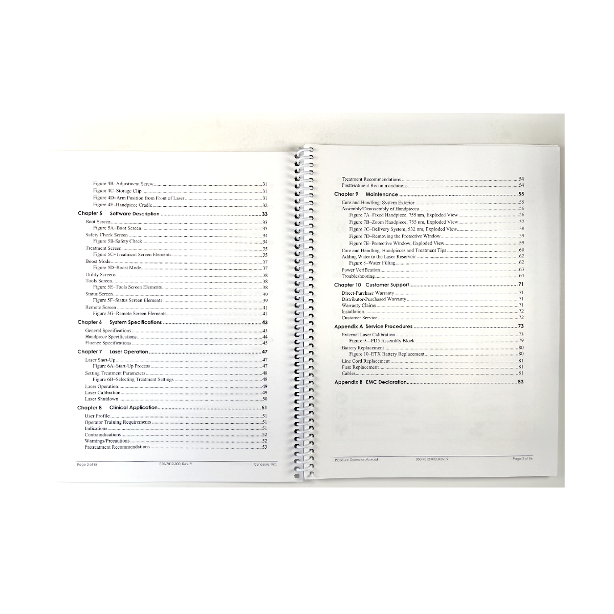 Cynosure Picosecond Workstation Operator Manual 8507012000 Rev.9