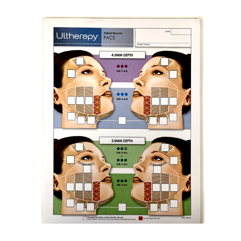 Ulthera Ultherapy Face Patient Record 1001505A x107 Sheets