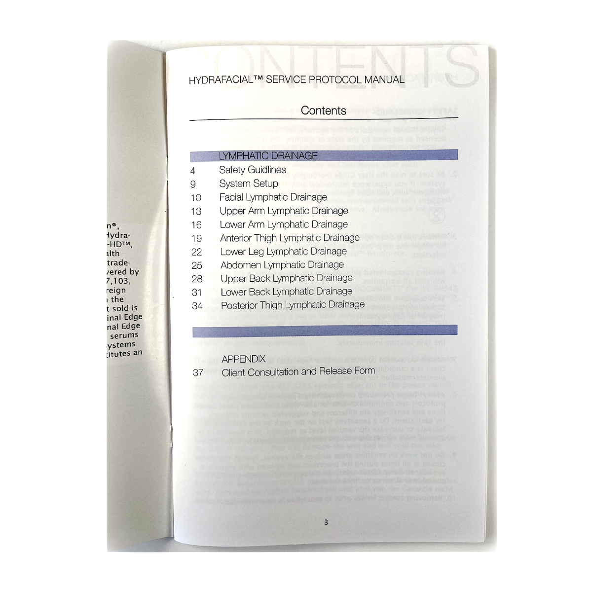 2013 EDGE for life Hydrafacial MD Lymphatic Drainage Manual Guide 19538-A Rev 5