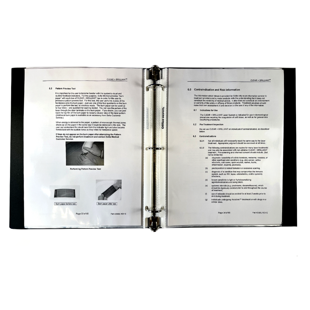 Solta CLEAR + BRILLIANT Laser System Operator Manual For 1440 nm Permea Handpieces