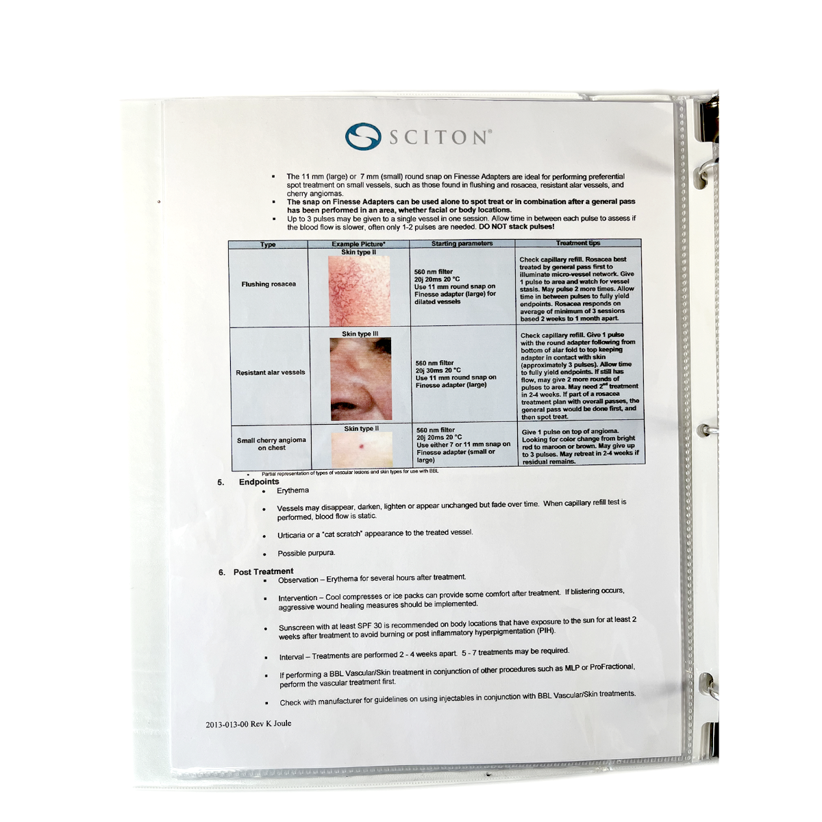 SCITON Halo/BBL Clinical Manual and Protocols, P/N 2013-013-00 Rev K