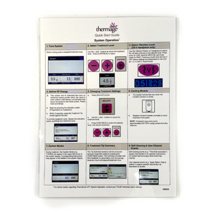 Thermage Quick Start Guide System operation 42803 A