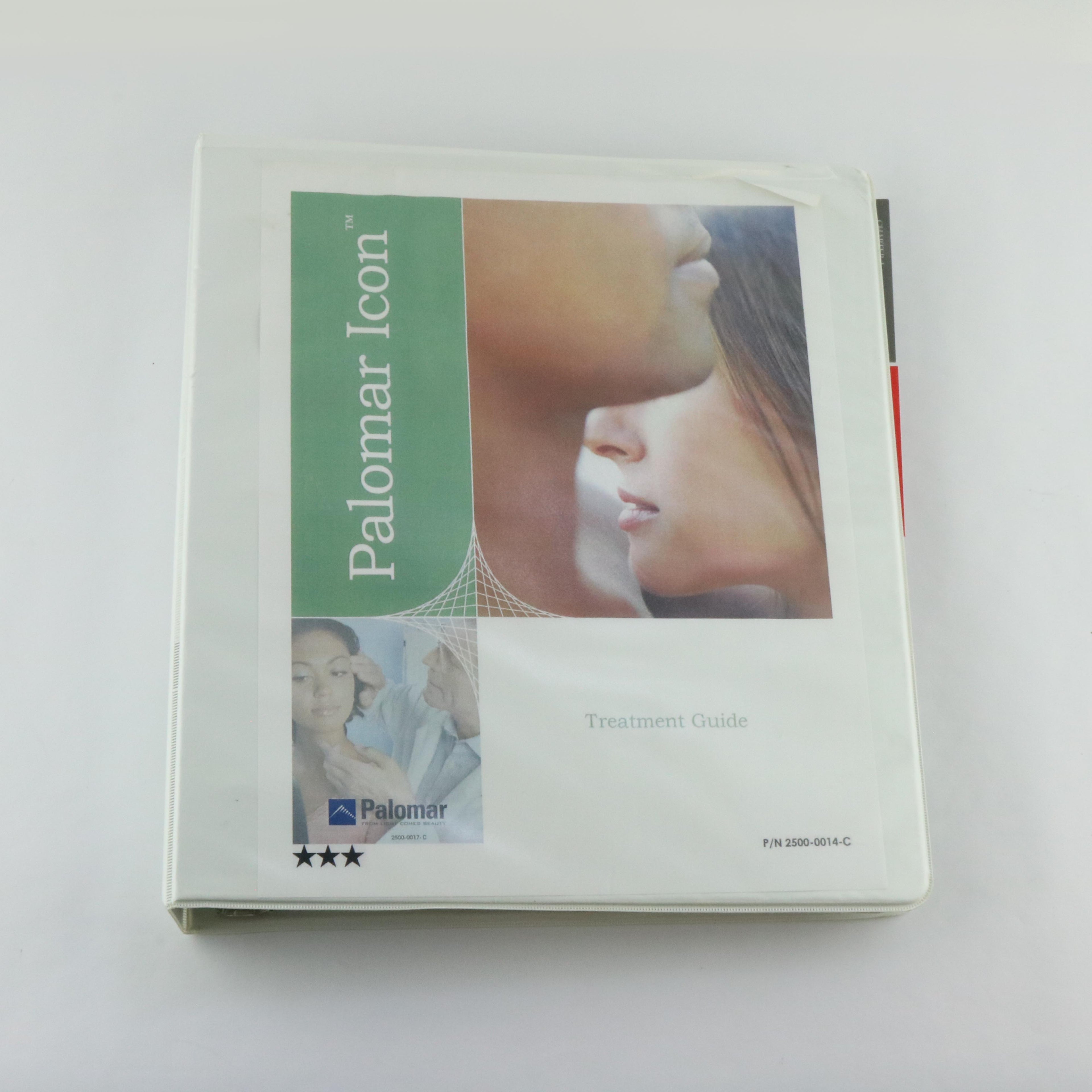 2011 Palomar Icon 2500-0014 Laser Treatment Guide w/ Max G Y R s IPL Tabs