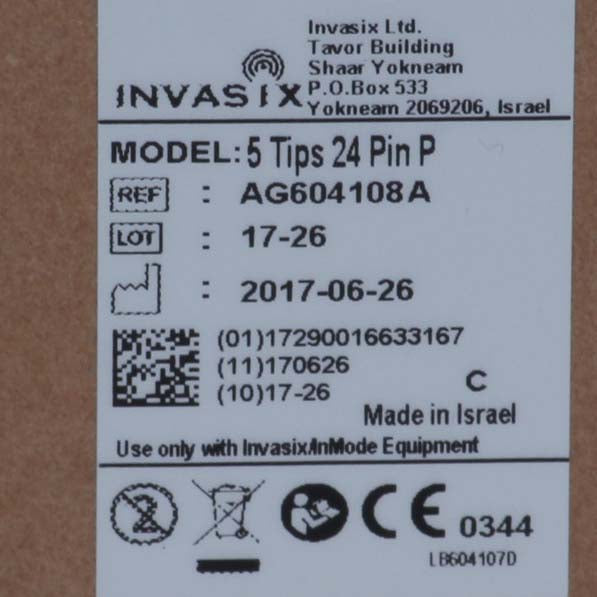 Inmode Invasix Fractora RF Microneedle Handpiece 24-Pin Uncoated Tip AG602426