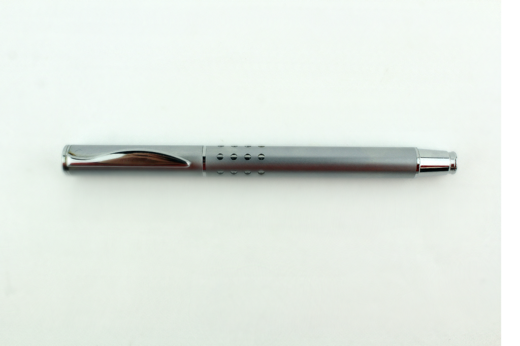 Minimalist Silver Metal Precision Screwdriver, as a pen, with hollow handle