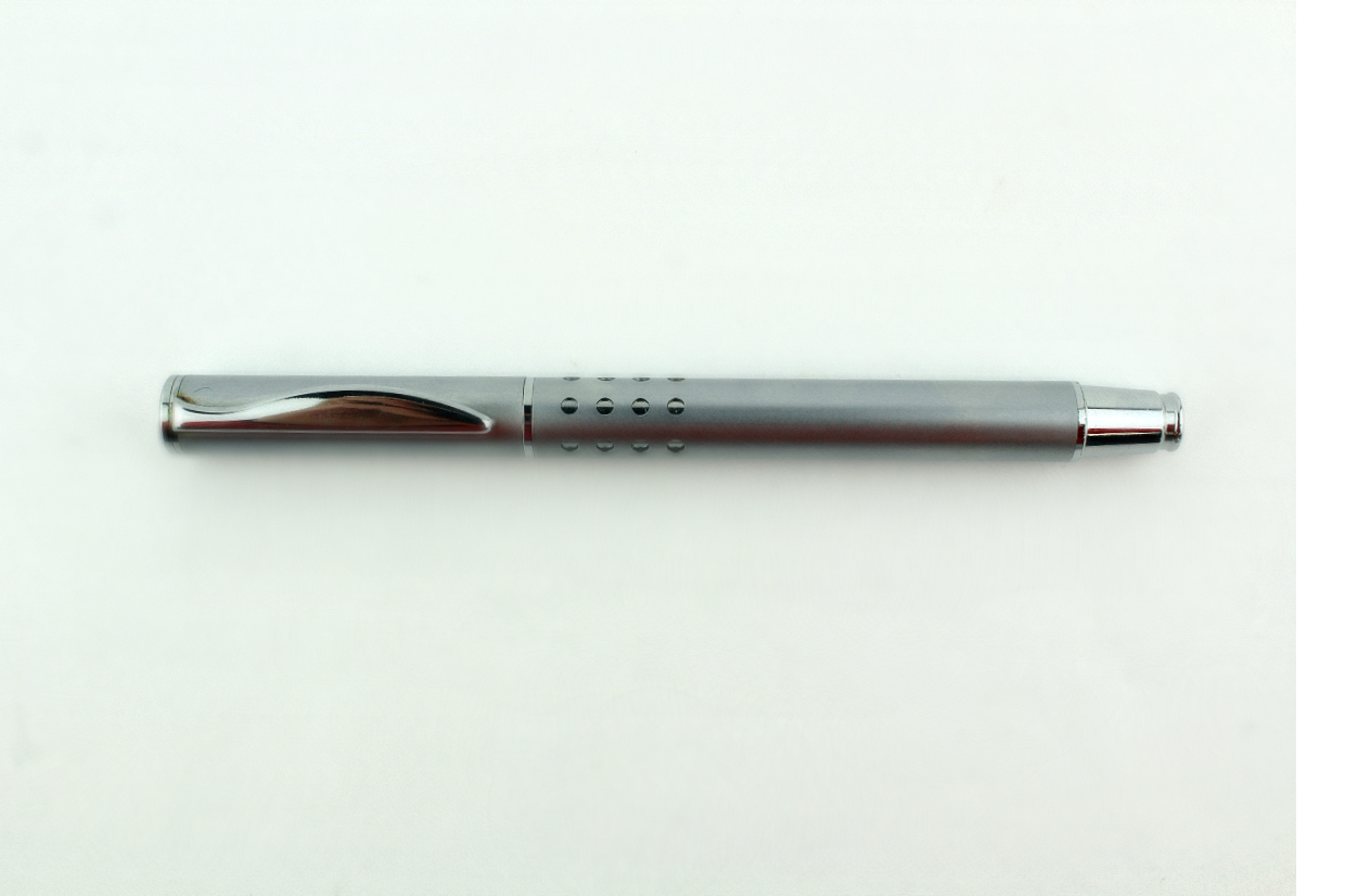 Minimalist Silver Metal Precision Screwdriver, as a pen, with hollow handle