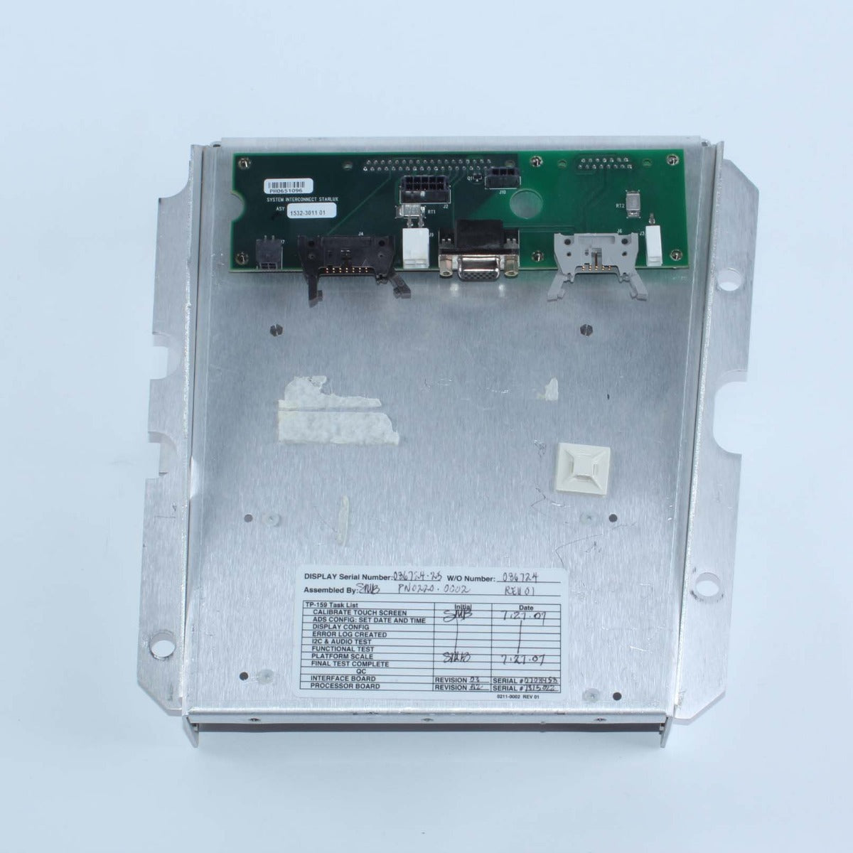 Palomar Starlux 300 System Interconnect Board PCB & Bracket Assembly 1532-3011