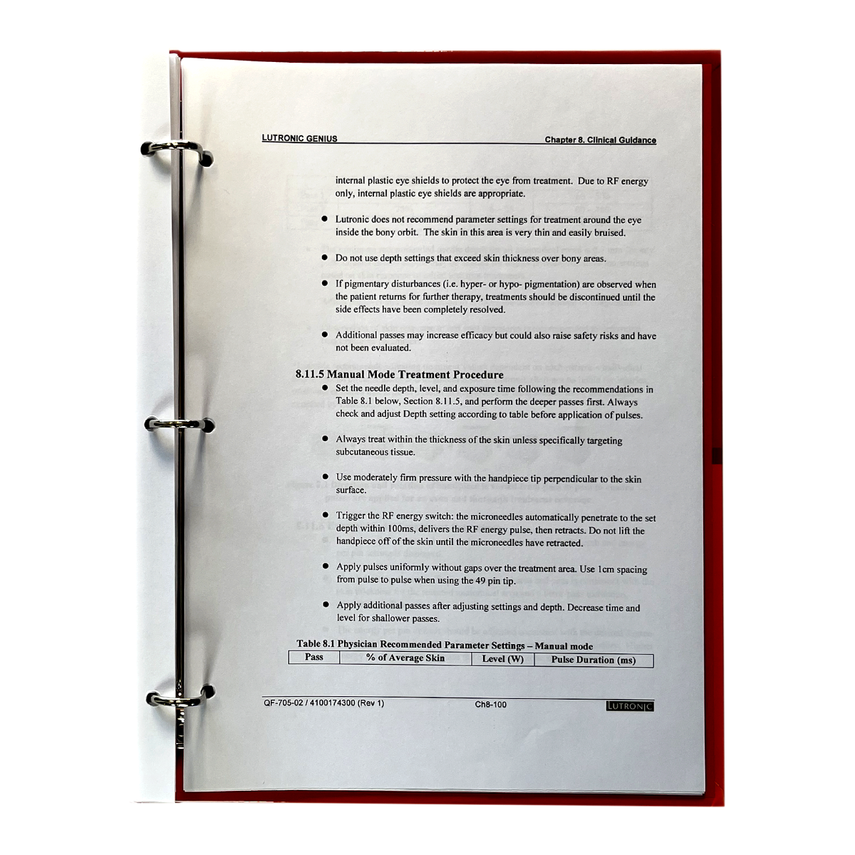 Lutronic Genius Operator’s Manual, P/N: QF-705-02 / 4100174300 (Rev 1)