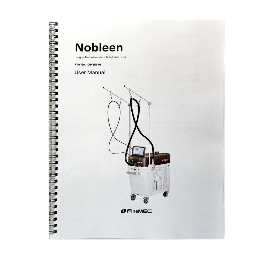 FineMec, Nobleen User Manual, Long pulsed Alexandrite & Nd: YAG Laser. P/N: OP-EN-05 Rev.5