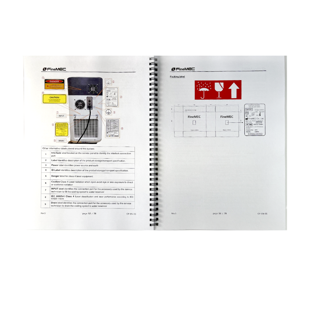 FineMec, Nobleen User Manual, Long pulsed Alexandrite & Nd: YAG Laser. P/N: OP-EN-05 Rev.5