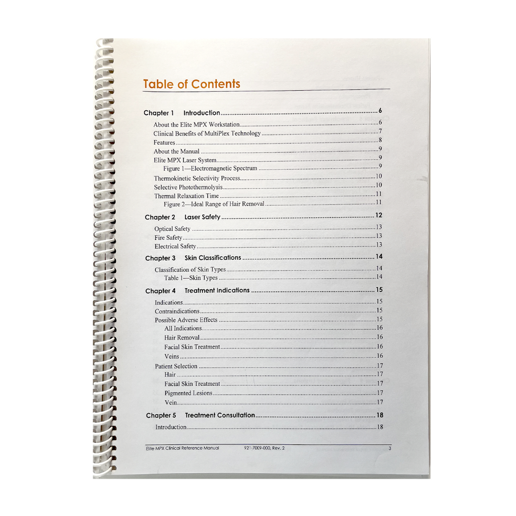 CYNOSURE, Elite MPX, Clinical Reference Manual. P/N: 921-7009-000, Rev.2