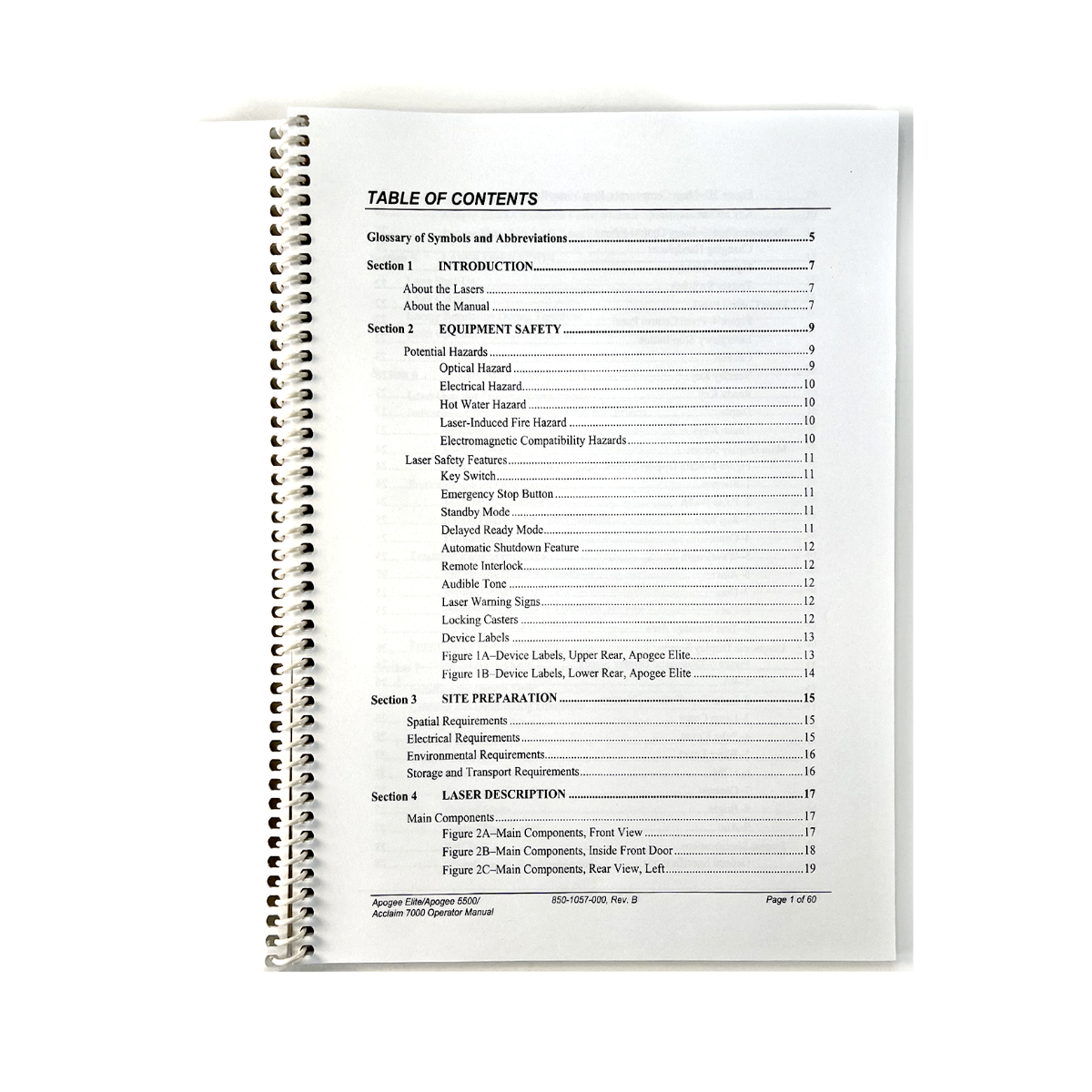 Cynosure Where and science meet 5500 Acclaim 7000 Laser Operator User Manual