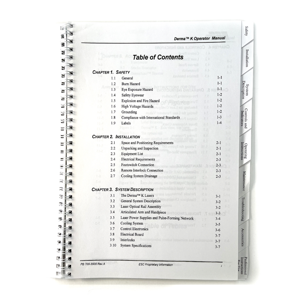 ESC Medical Systems Light That Treats Operator Manual 7003000 Rev.A