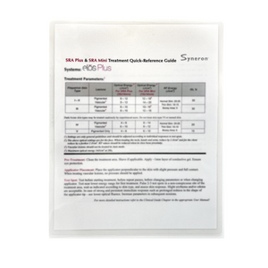 Syneron Sra Plus & Mini Treatment Quick Reference Guide elosPlus