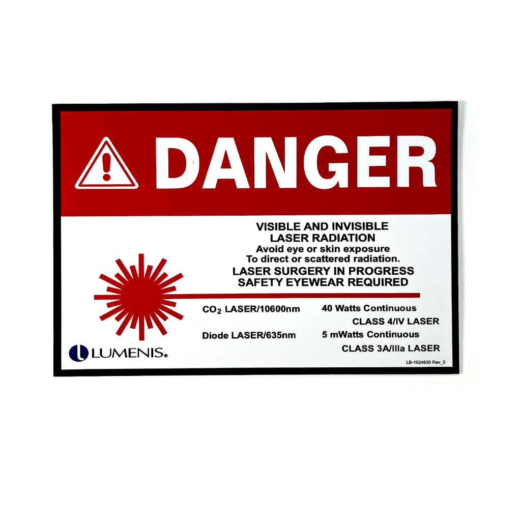 Lumenis, Danger Sign. P/N: LB-1024830 Rev_0 (4.52 X 3.5 IN)