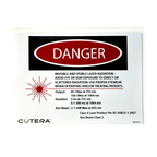 CUTERA, DANGER SIGN P/N:3004548 rA (4.3X3.34 IN)