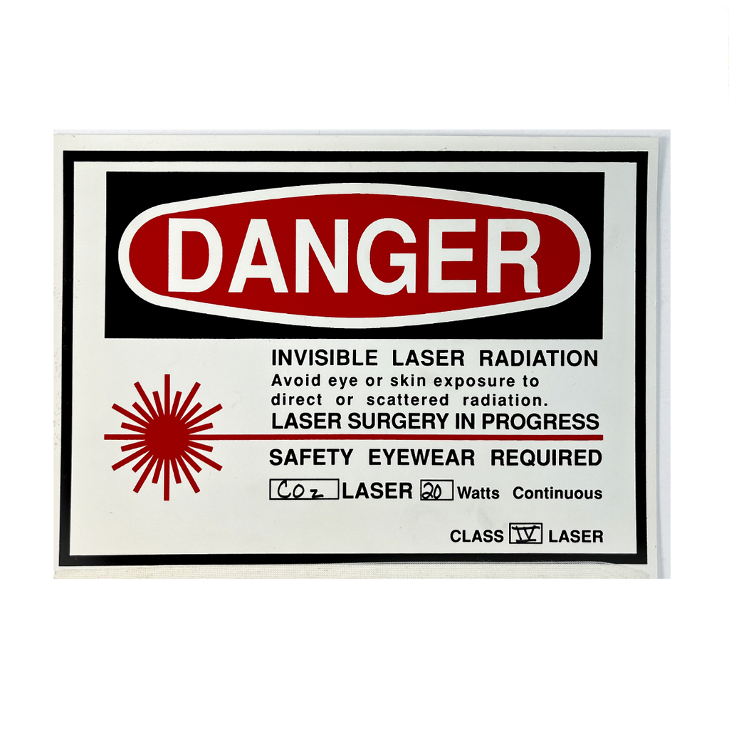 Danger Sign, Class IV Laser (4.52 X 3.34 IN)