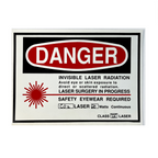 Danger Sign, Class IV Laser (4.52 X 3.34 IN)