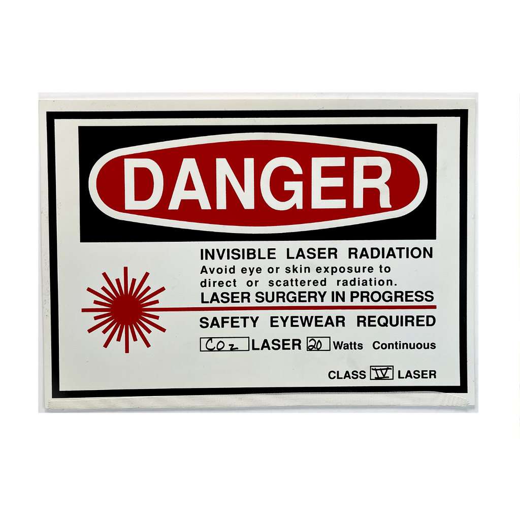 Danger Sign, Class IV Laser (4.52 X 3.34 IN)