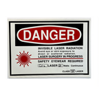 Danger Sign, Class IV Laser (4.52 X 3.34 IN)