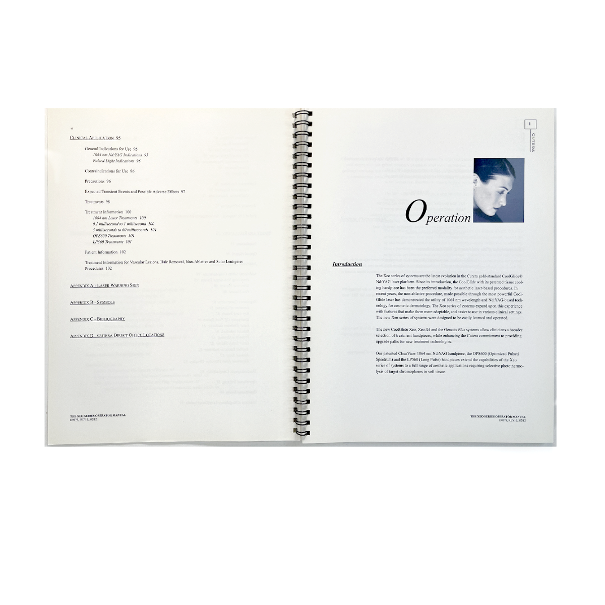 CUTERA, Operator Manual Xeo Series, P/N D0075, REV L, EXP 2012