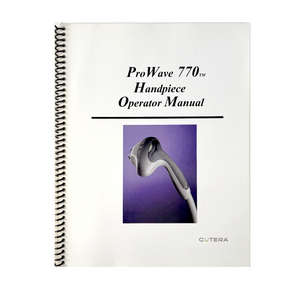 CUTERA, ProWave 770 Handpiece Operator Manual, P/N D0277, REV. B, EXP 2005